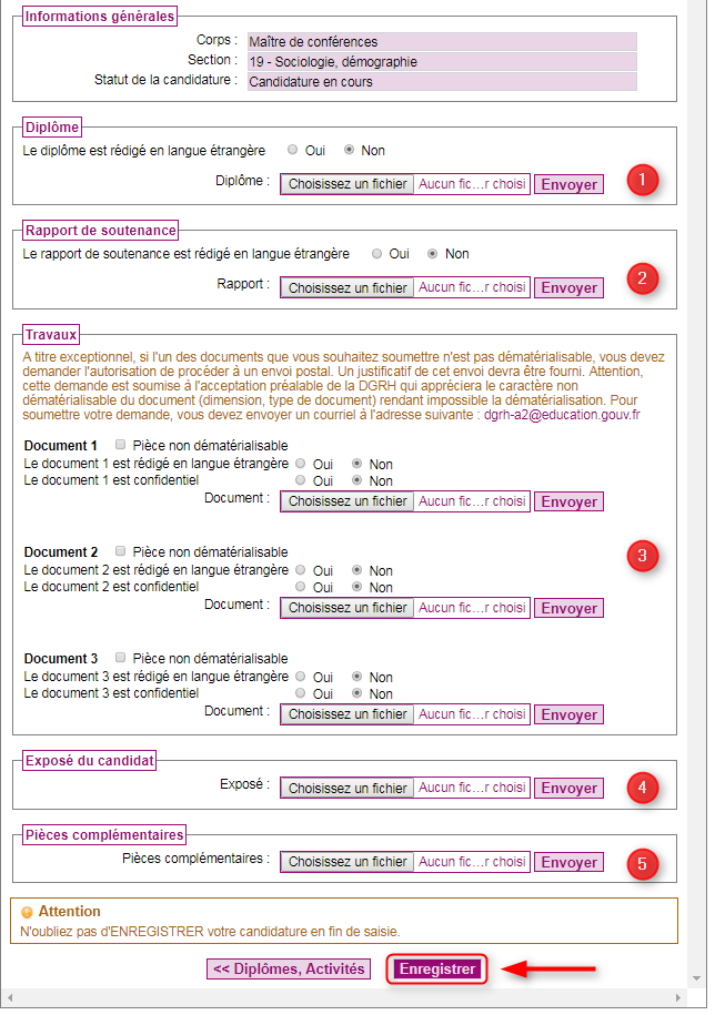 Nouvelle Candidature - Guide D Utilisation