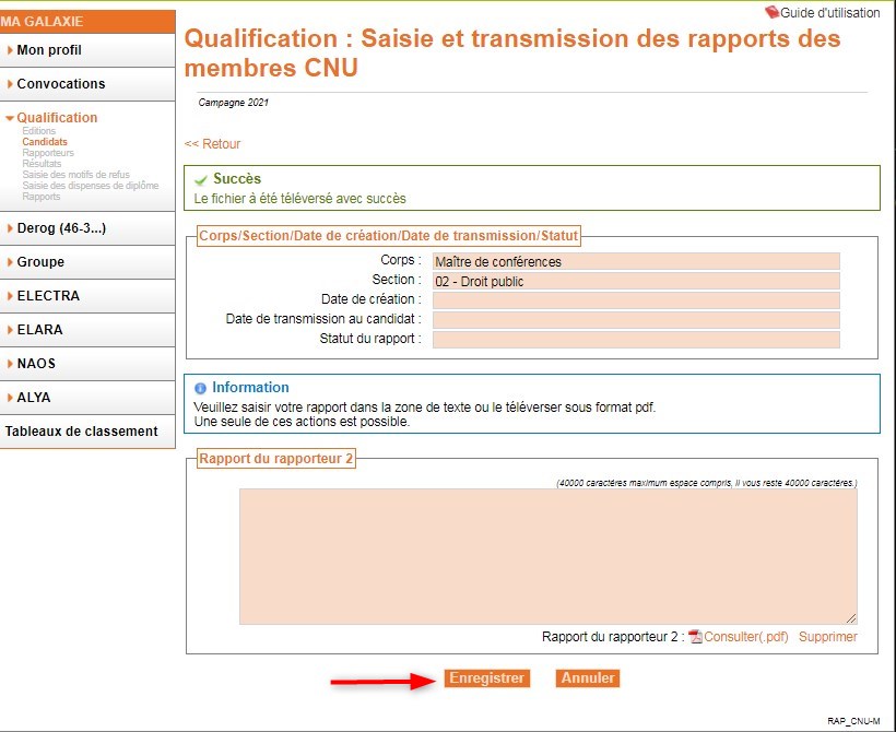 Candidats (droit Commun Et Appel Au Groupe) - Guide D Utilisation